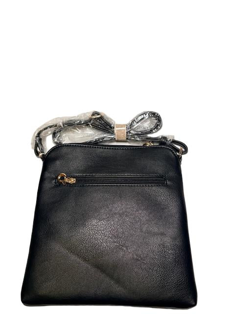 Medium Black Crossbody Purse W/Tassel