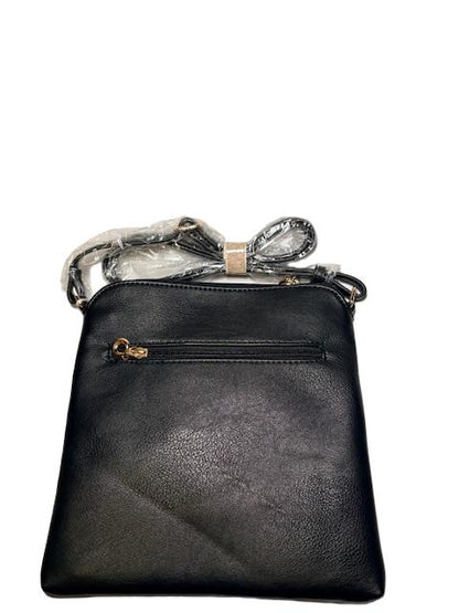 Medium Black Crossbody Purse W/Tassel