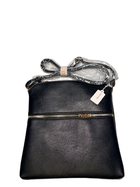 Medium Black Crossbody Purse W/Tassel