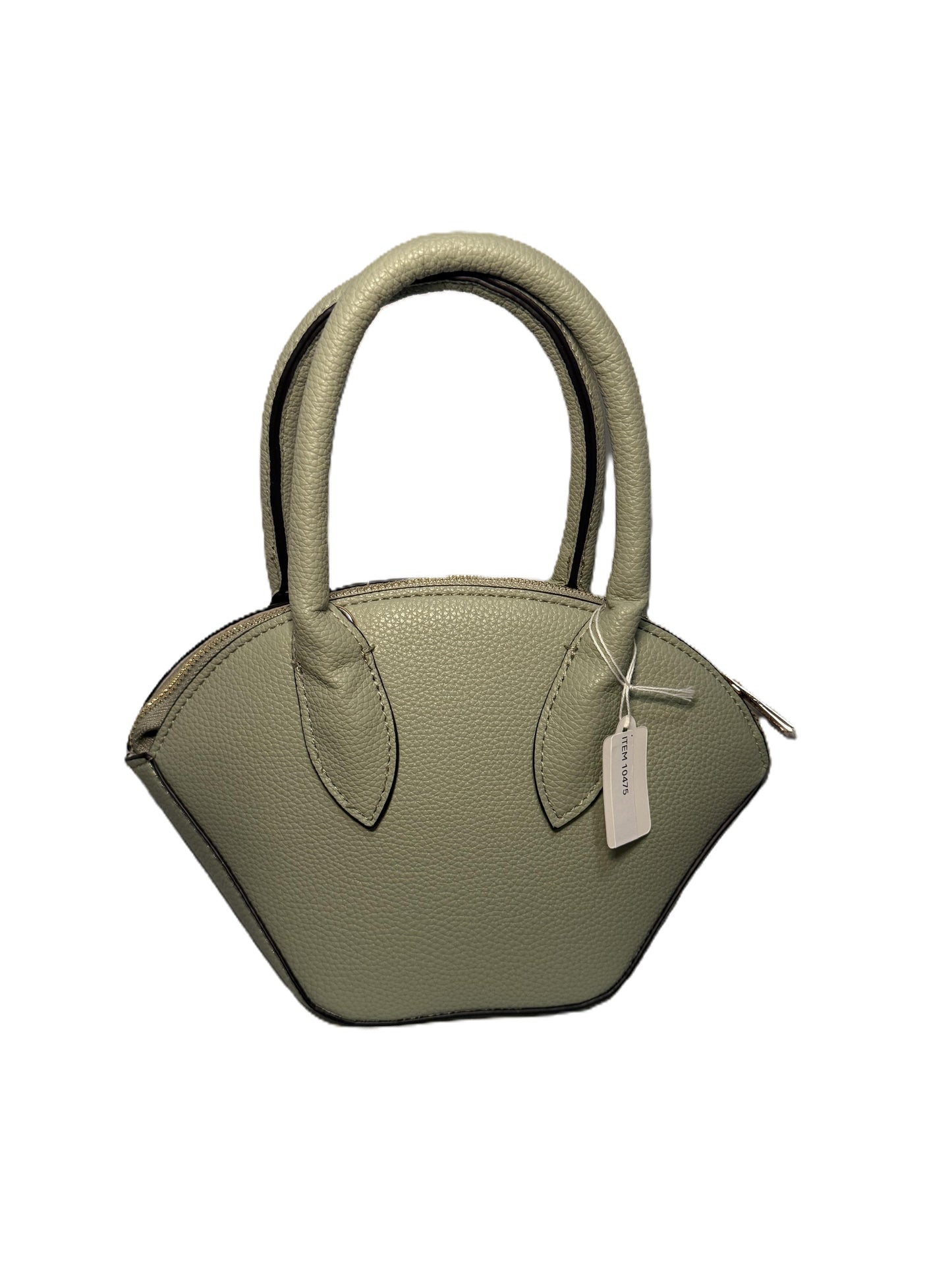 Green Faux Leather Fan Shape Mini Bag