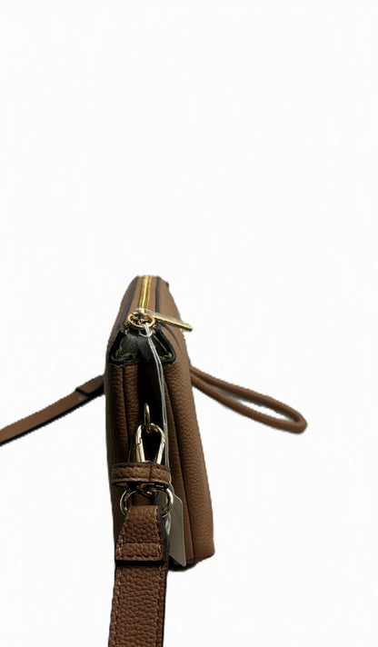 Tory Burch Crossbody Bag Tan Pebbled Leather