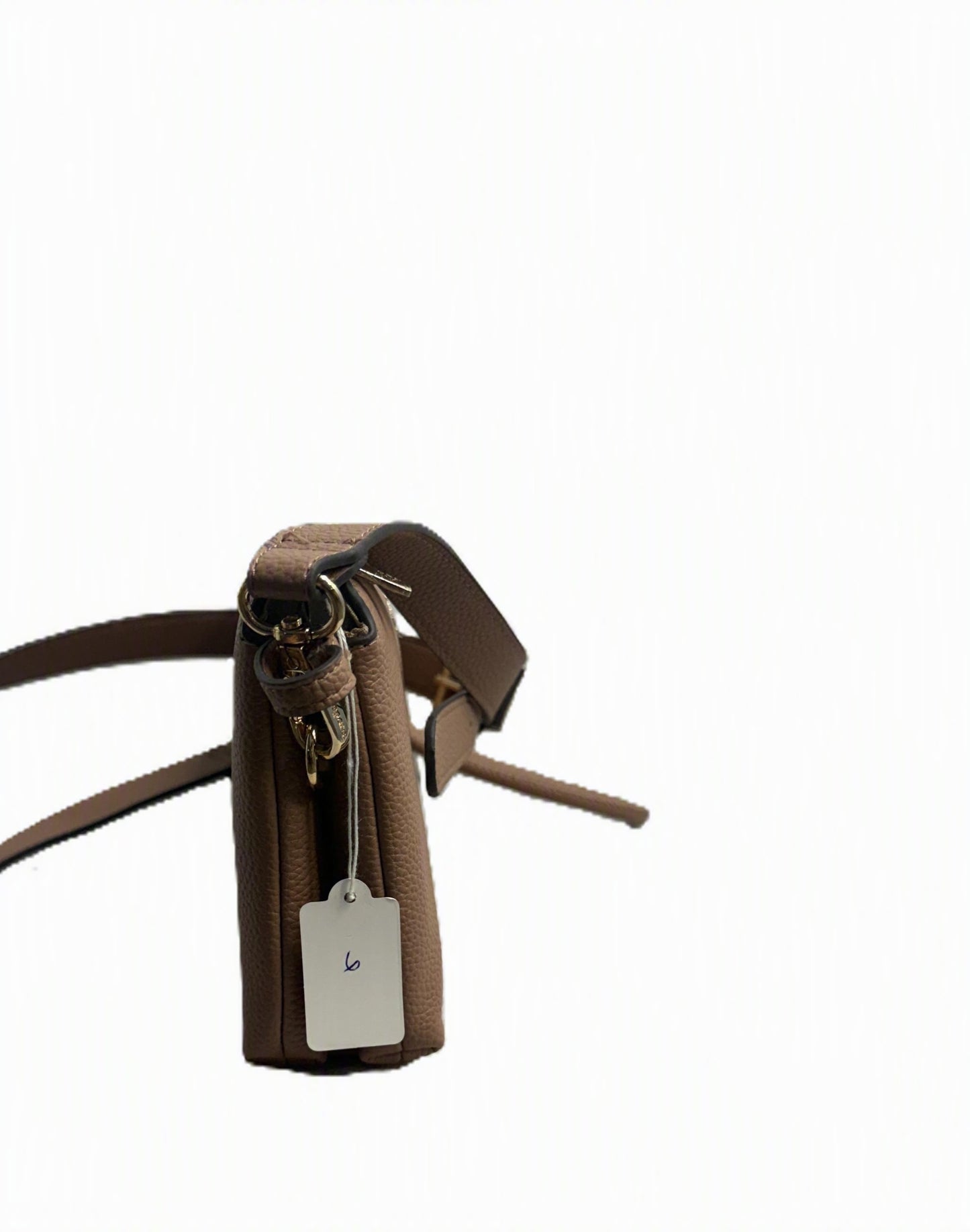 Tory Burch Crossbody Bag Tan Pebbled Leather