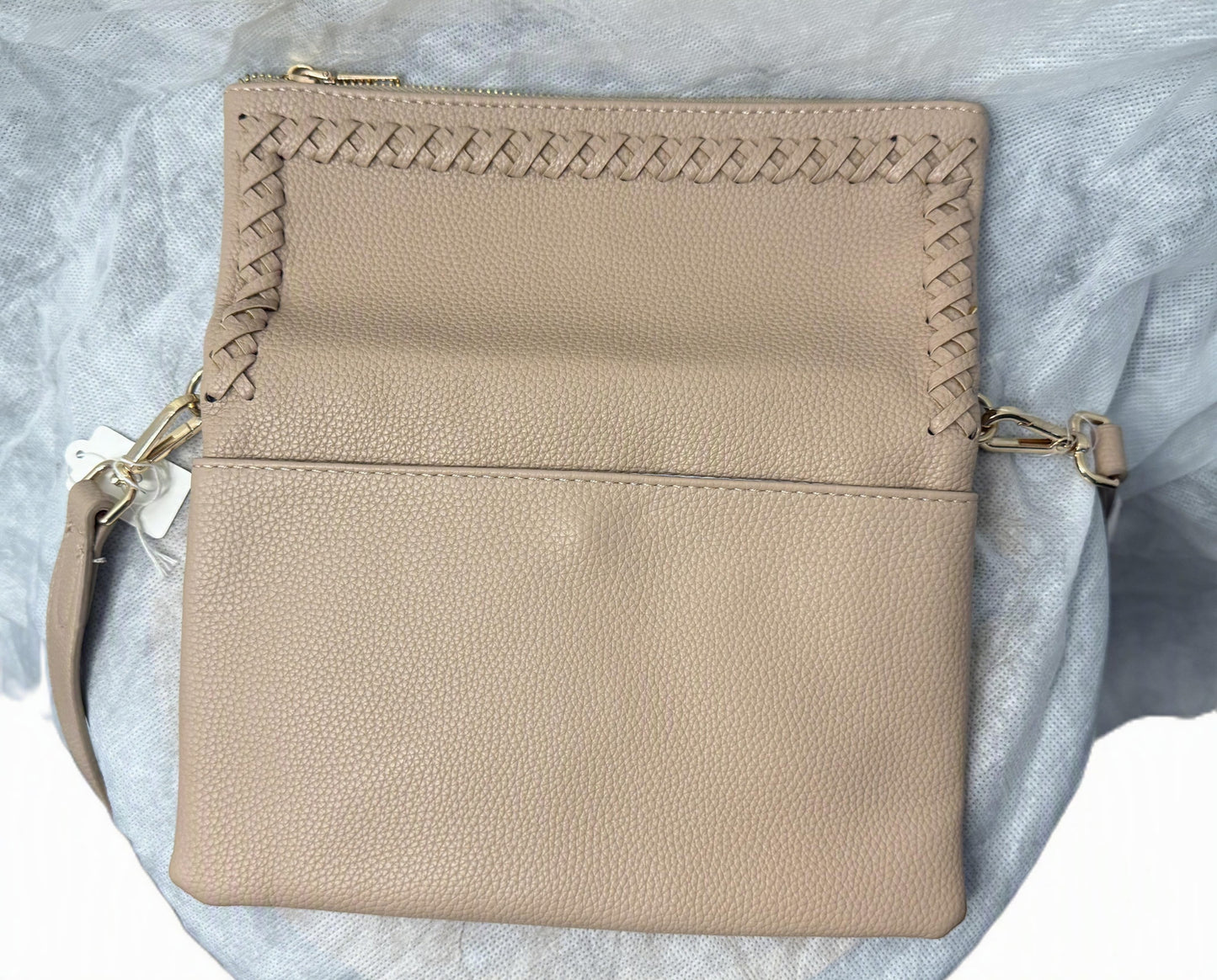 Whipstitch Flap Small Crossbody Bag