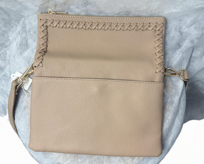 Whipstitch Flap Small Crossbody Bag