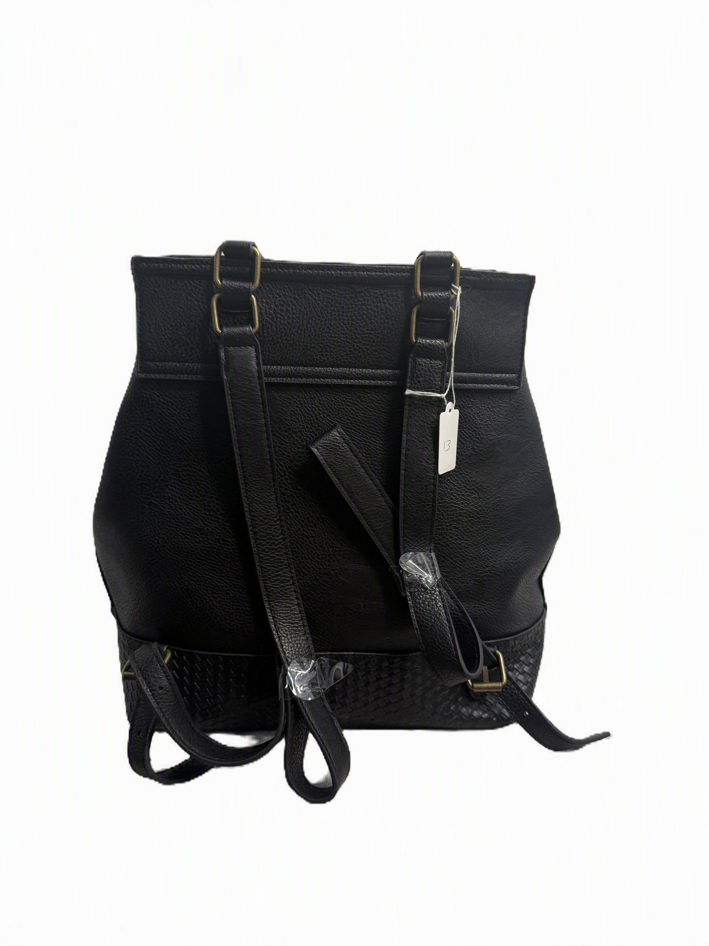 Darcy Marks London Black Leather Embossed Backpack