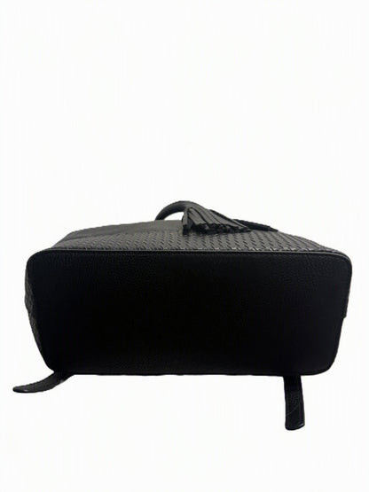 Darcy Marks London Black Leather Embossed Backpack