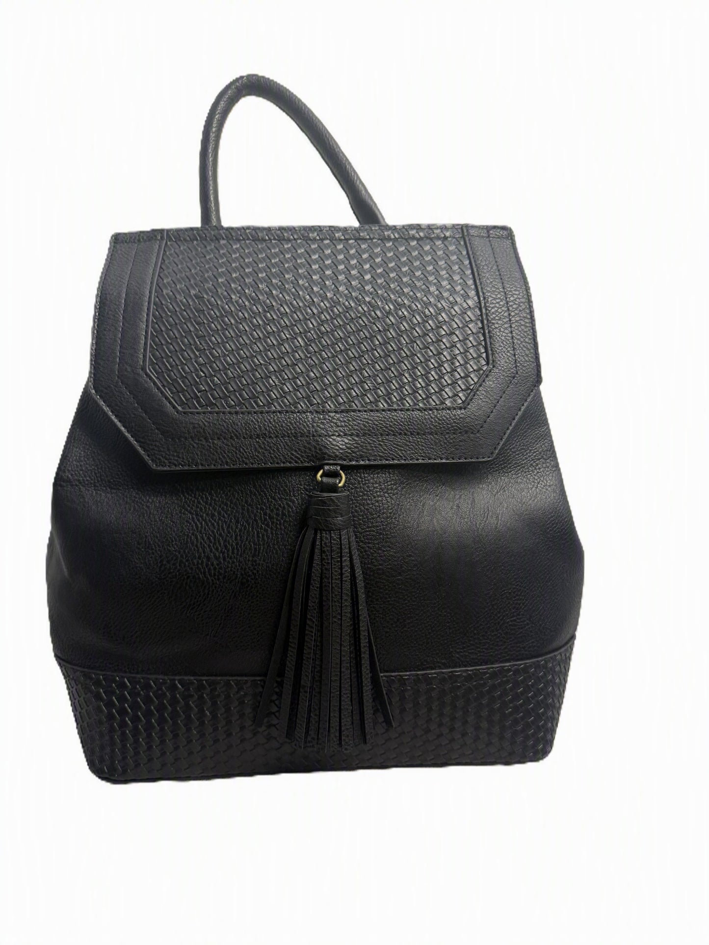 Darcy Marks London Black Leather Embossed Backpack