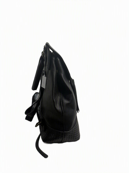 Darcy Marks London Black Leather Embossed Backpack