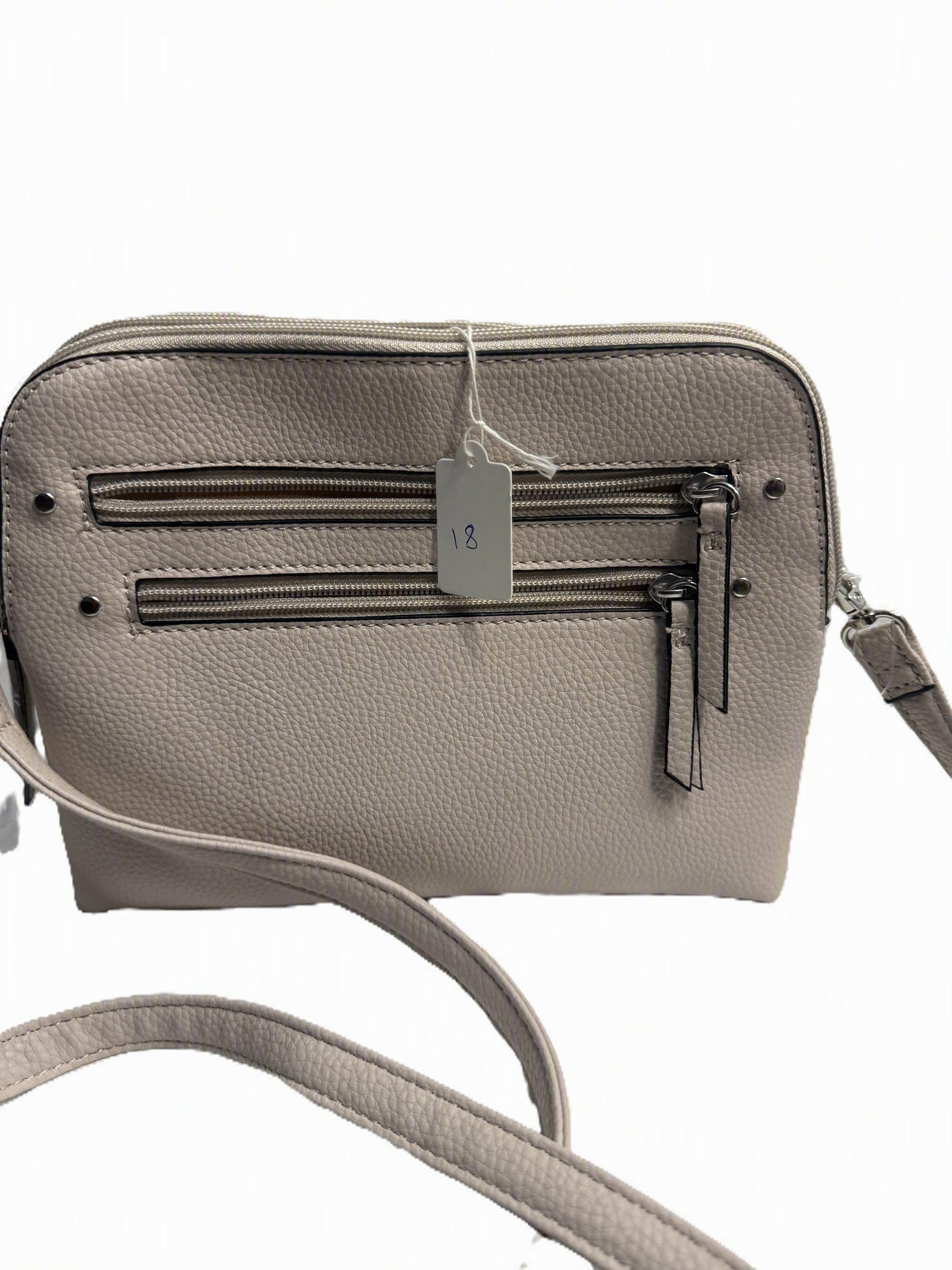 Mathew + Julian Faux Leather Tan Pebbled Crossbody Bag