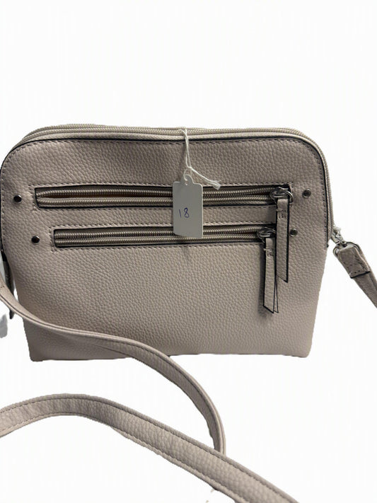 Mathew + Julian Faux Leather Tan Pebbled Crossbody Bag