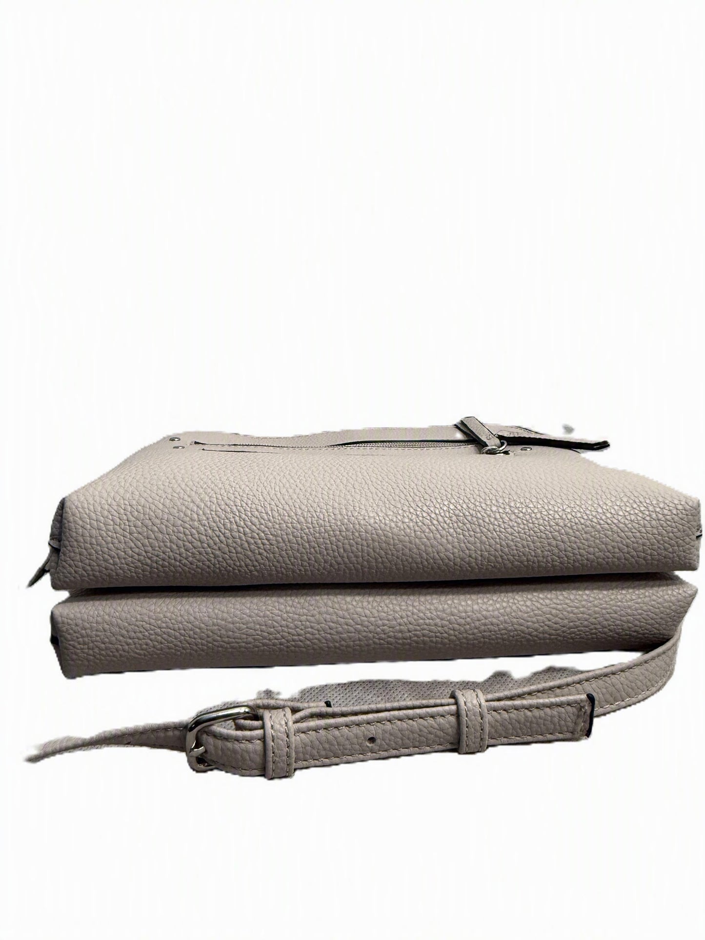 Mathew + Julian Faux Leather Tan Pebbled Crossbody Bag