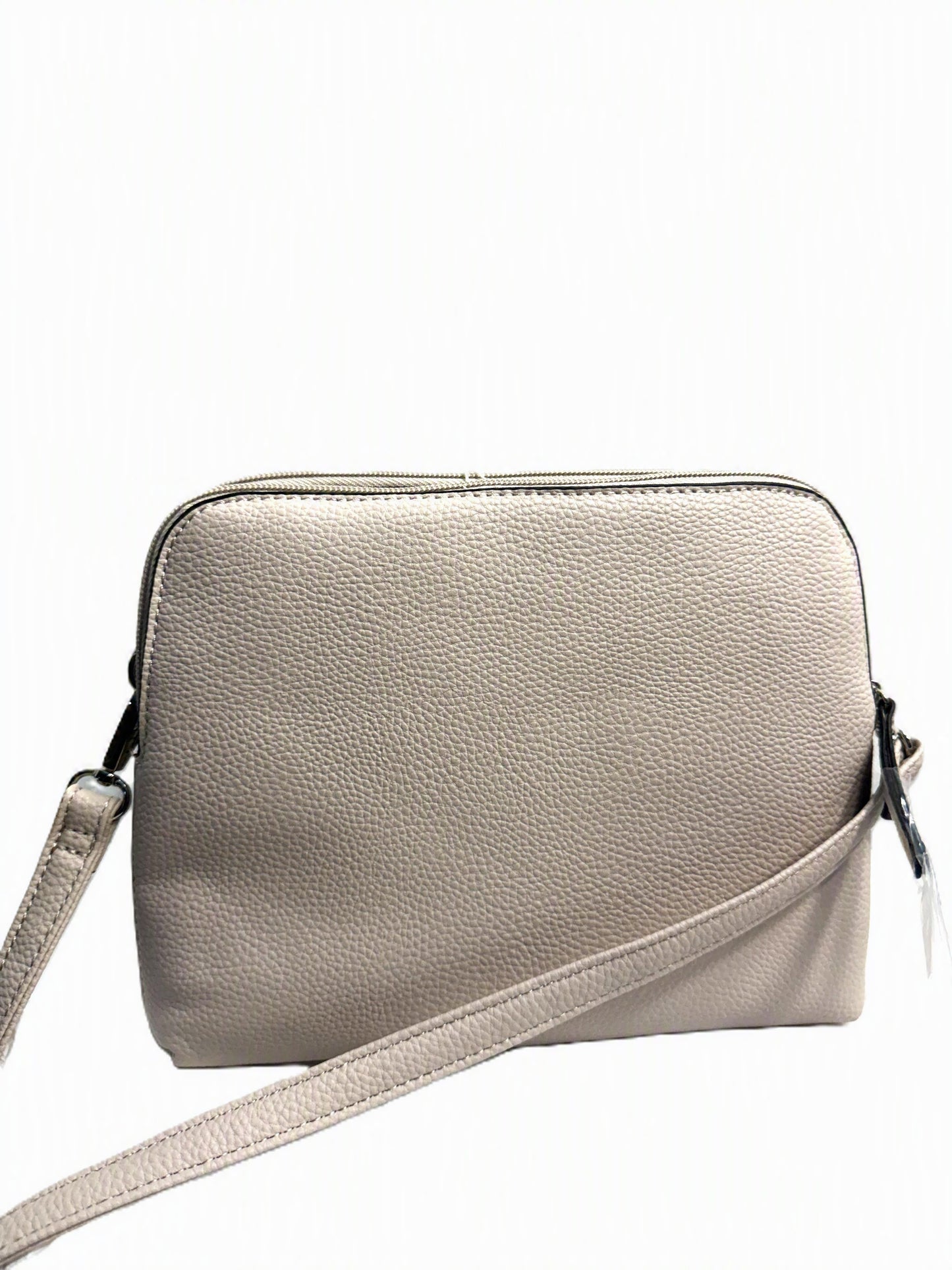 Mathew + Julian Faux Leather Tan Pebbled Crossbody Bag