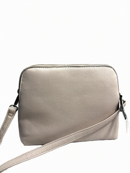 Mathew + Julian Faux Leather Tan Pebbled Crossbody Bag