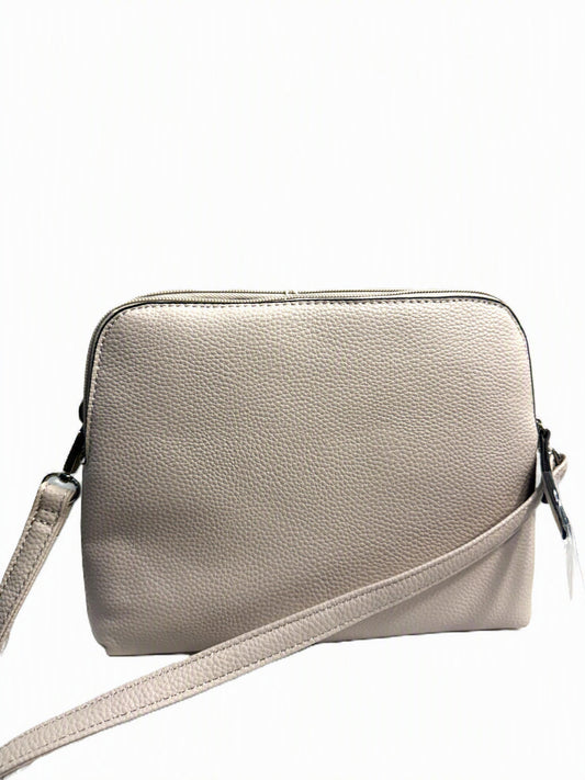 Mathew + Julian Faux Leather Tan Pebbled Crossbody Bag