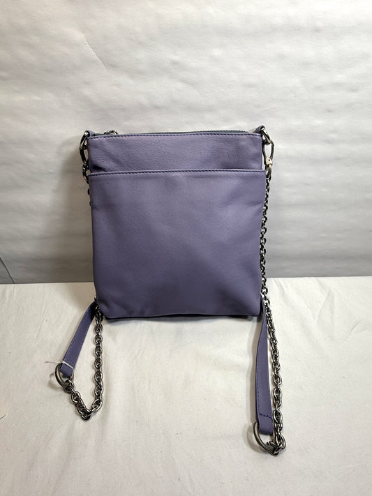 Lavender Crossbody Shoulder Bag w/silver chainlink strap for Work or Play.
