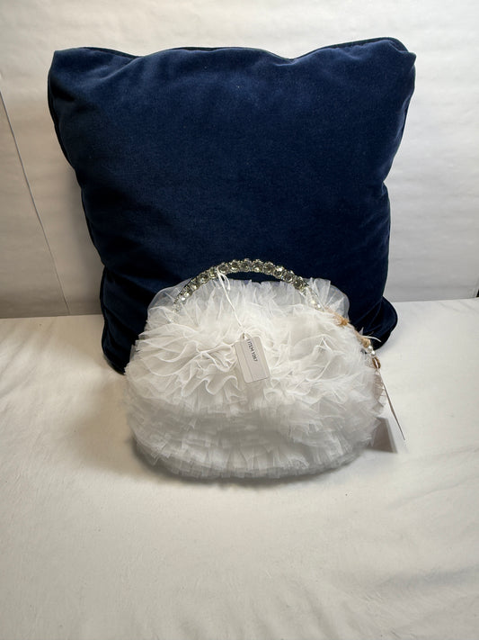 Jewel by Badgley Mischka Delilah Chiffon Ruffle Pouch Clutch Bridal