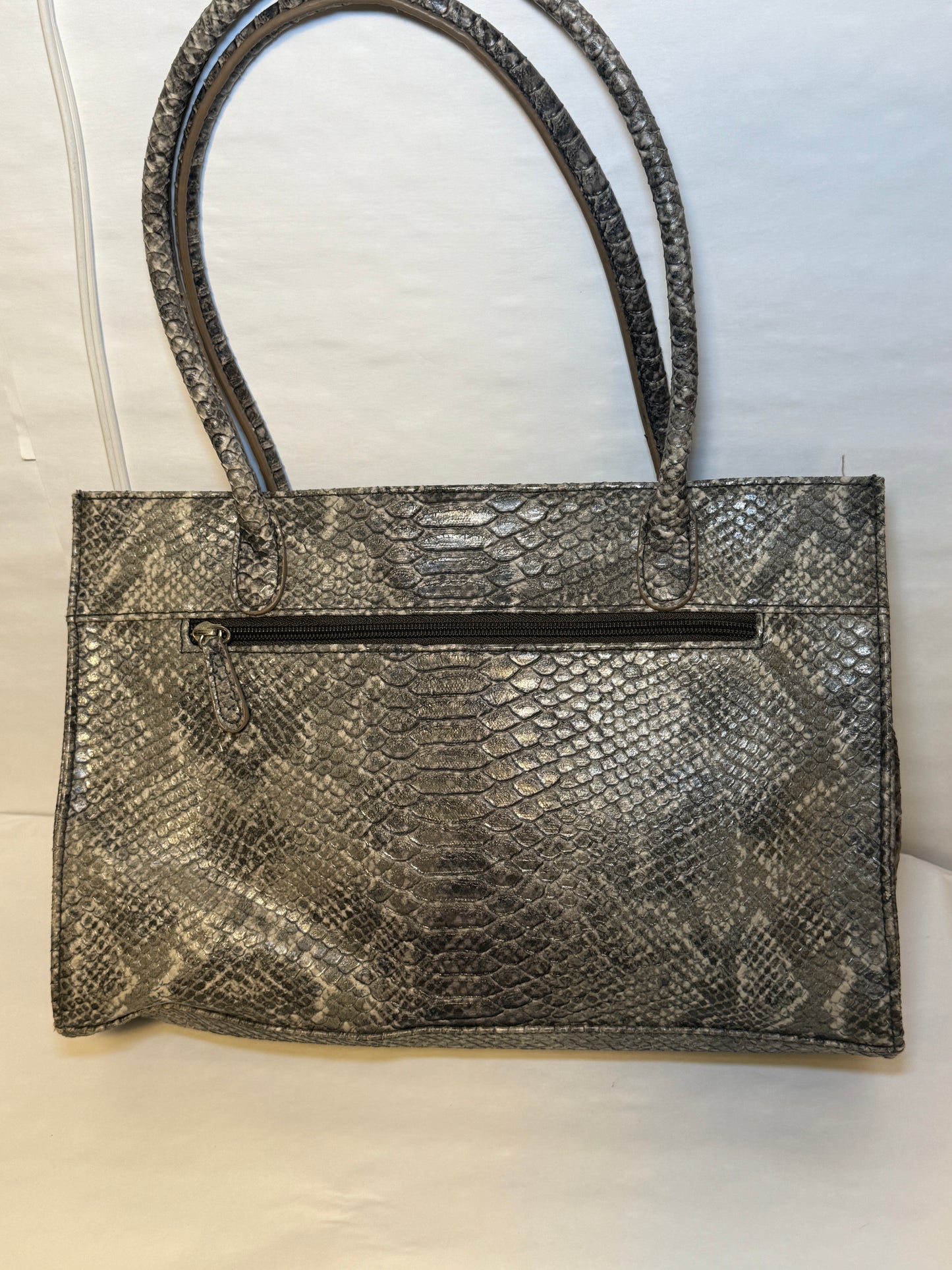 Vegan Leather Snakeskin Textured Purse