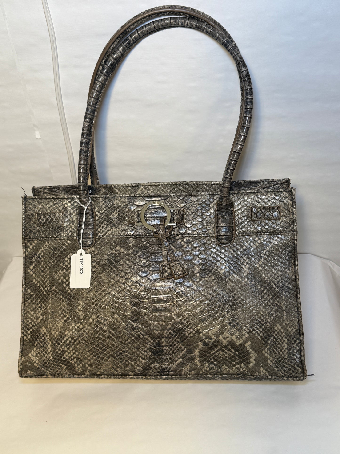 Vegan Leather Snakeskin Textured Purse