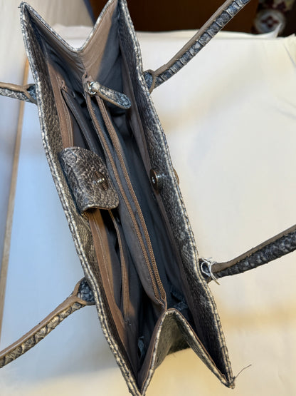 Vegan Leather Snakeskin Textured Purse