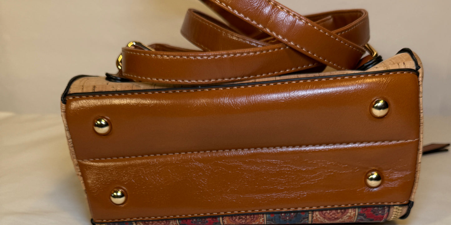 Nawal's Ladies Celtic Knot Cork Backpack Bag Women Strap Buckle Tote Handbag