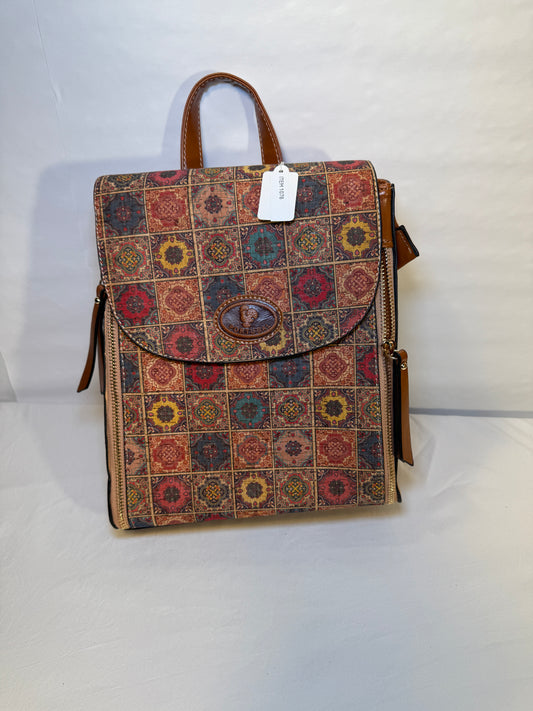 Nawal's Ladies Celtic Knot Cork Backpack Bag Women Strap Buckle Tote Handbag