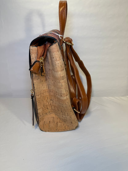 Nawal's Ladies Celtic Knot Cork Backpack Bag Women Strap Buckle Tote Handbag