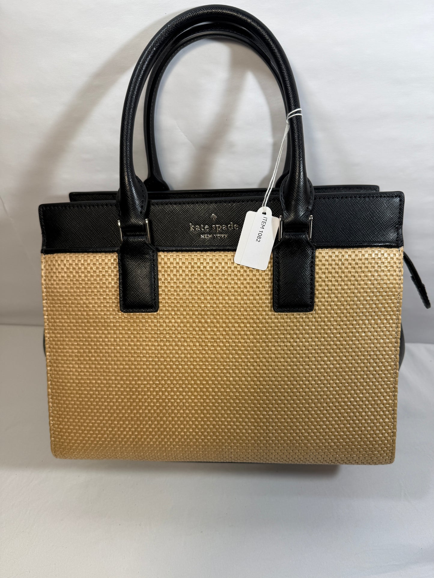 Kate Spade New York Satchel Bag Refined Grain Parchment Frannie