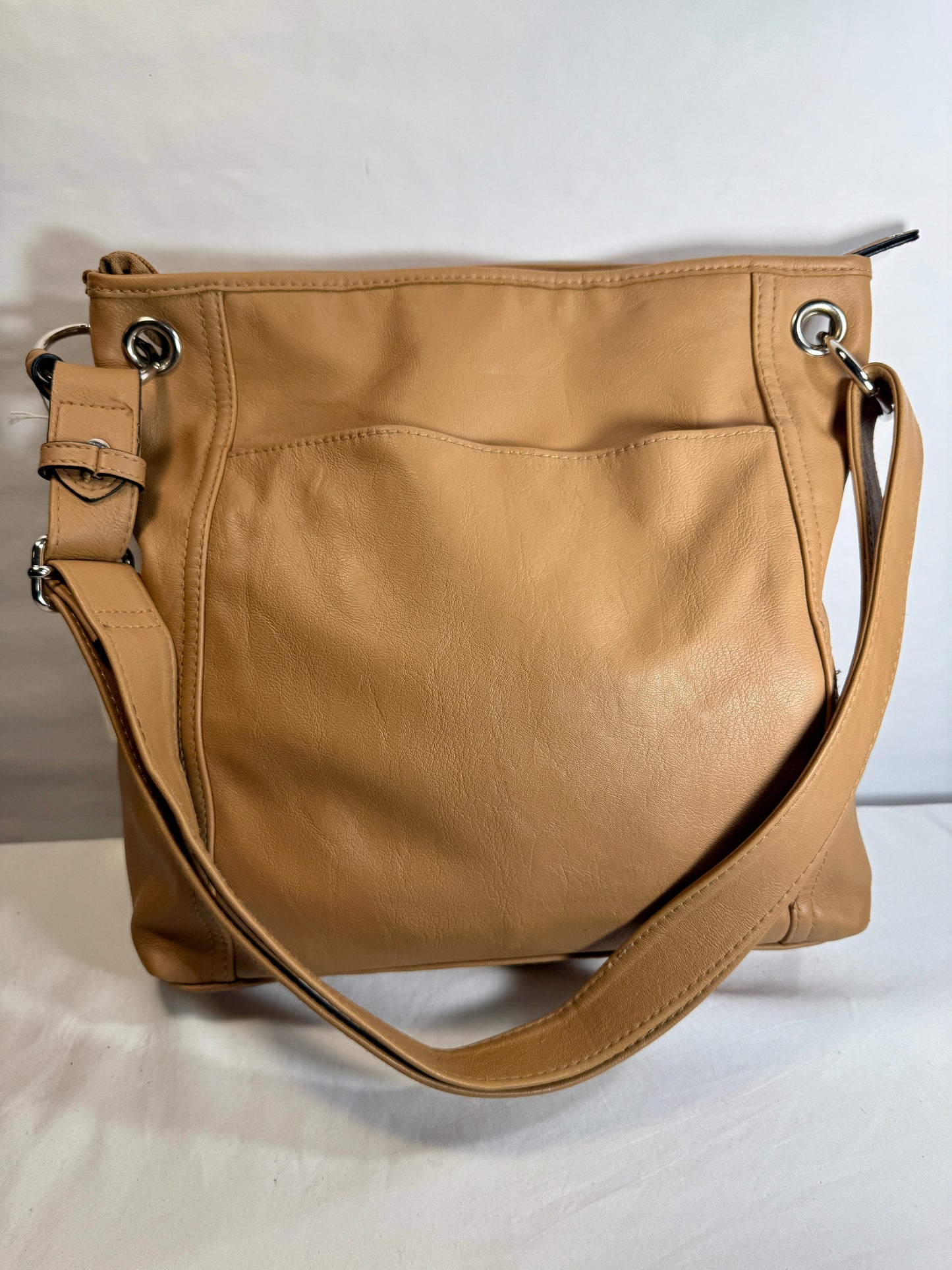 Rosetti Light Brown Faux Leather Crossbody / Shoulder Bag Purse