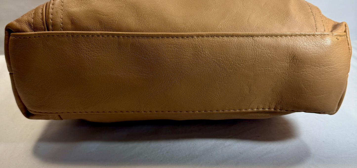 Rosetti Light Brown Faux Leather Crossbody / Shoulder Bag Purse