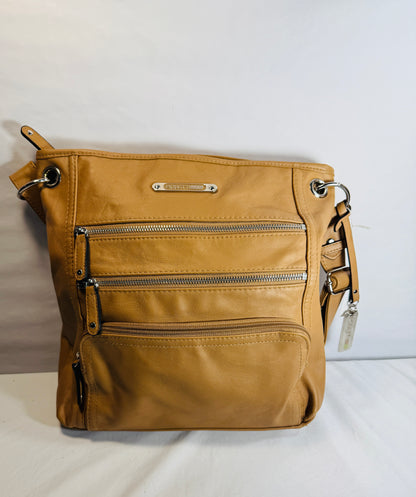 Rosetti Light Brown Faux Leather Crossbody / Shoulder Bag Purse