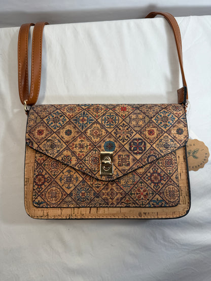 Natural Cork Bark Ladies Shoulder and Crossbody Bag.