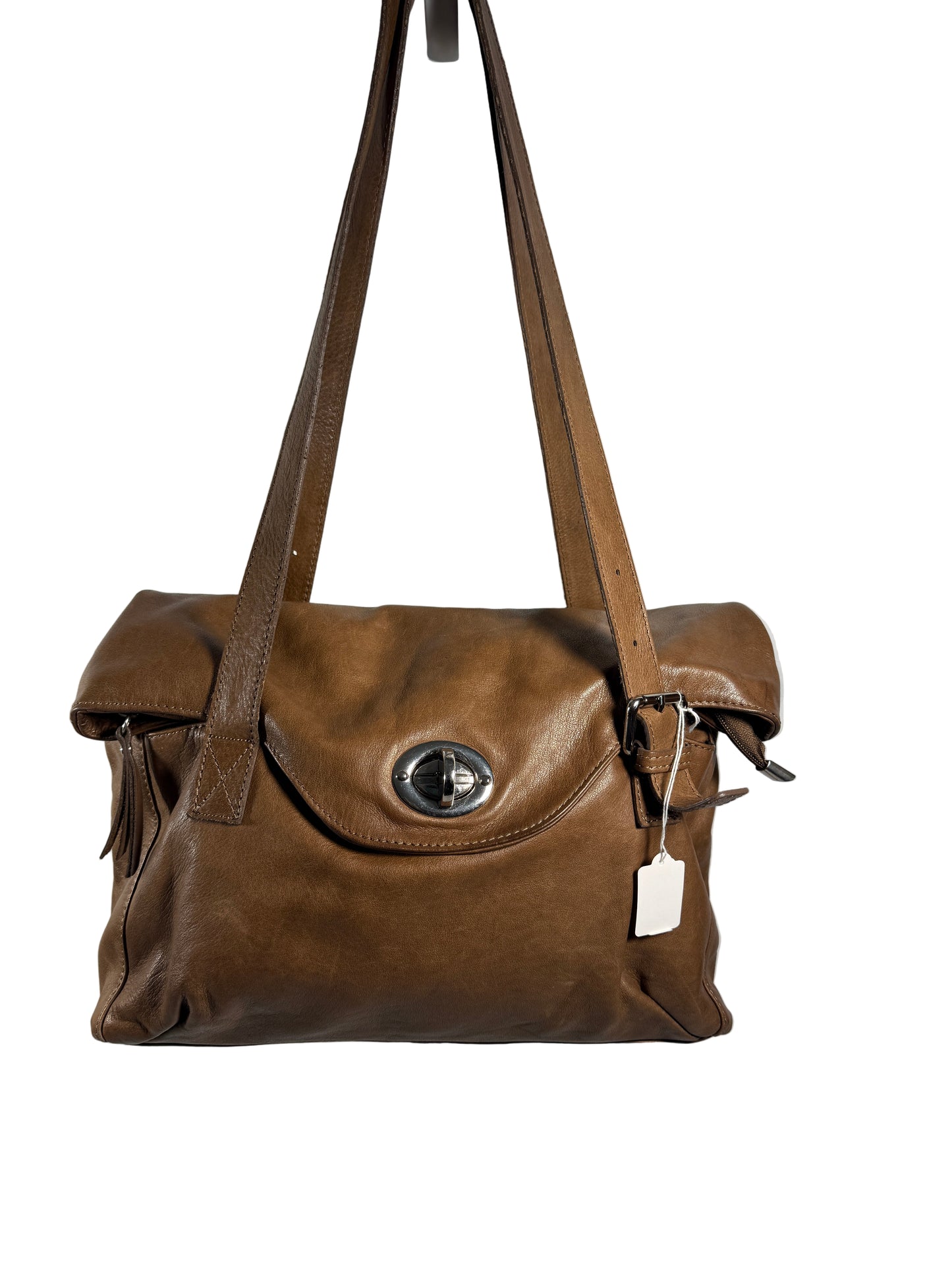 Pre-owned Soft Brown Leather Shoulder Bag