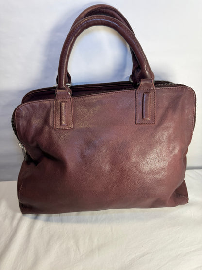 Day & Mood Top-Handle satchel Chocolate Brown Leather Cross body