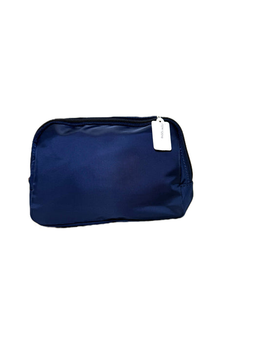 Navy Blue Nylon Travel Zipper Pouch