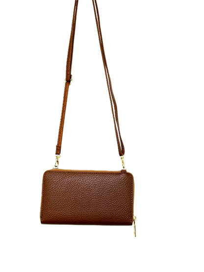London Fog Fiona Pebble  Zip  Crossbody/Wallet Bag