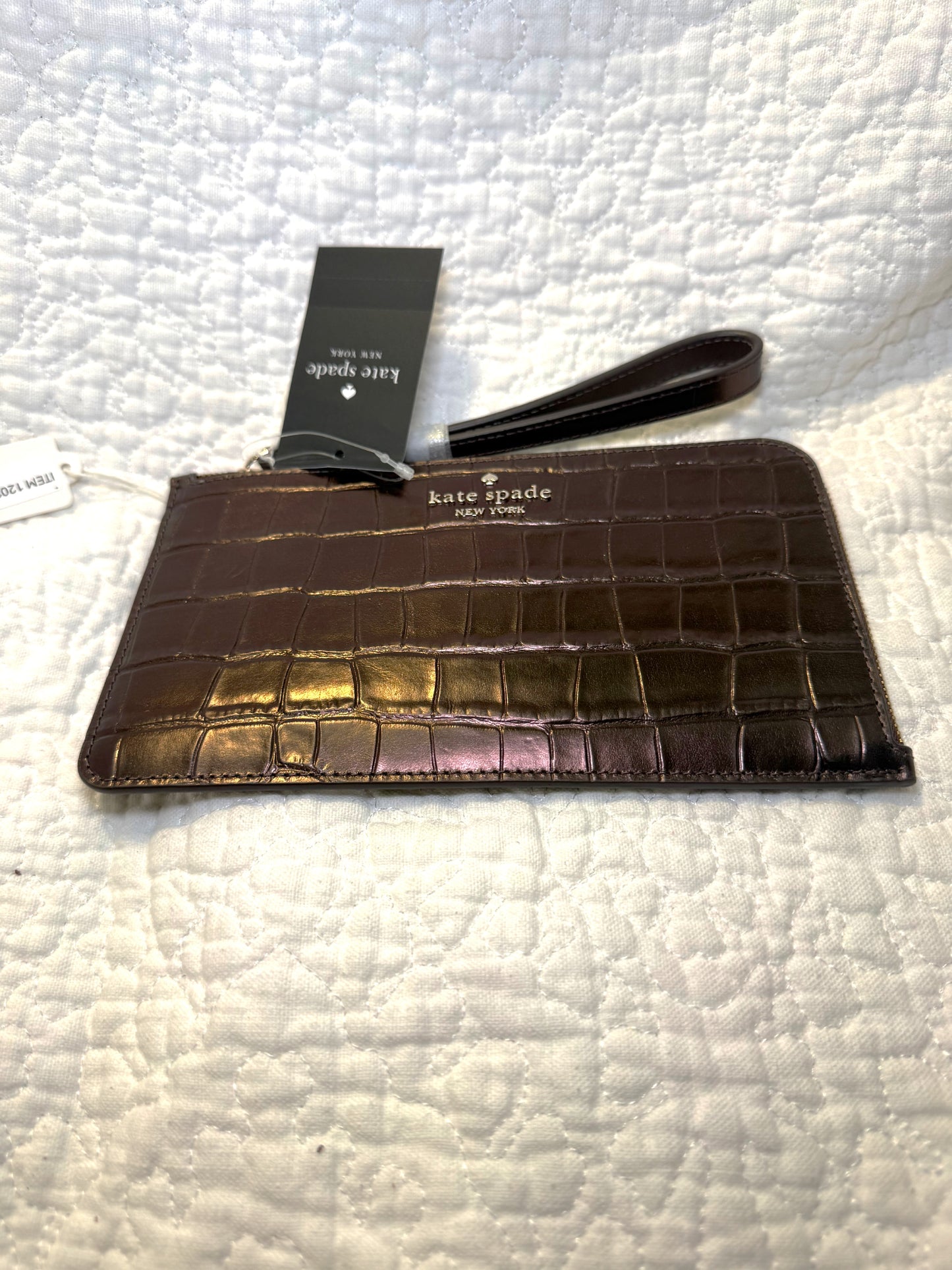 Kate Spade Lucy Croc Embossed  Wristlet
