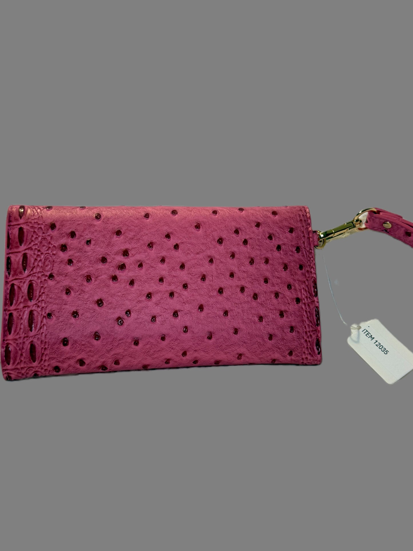 Ostrich Leather wristlet/wallet