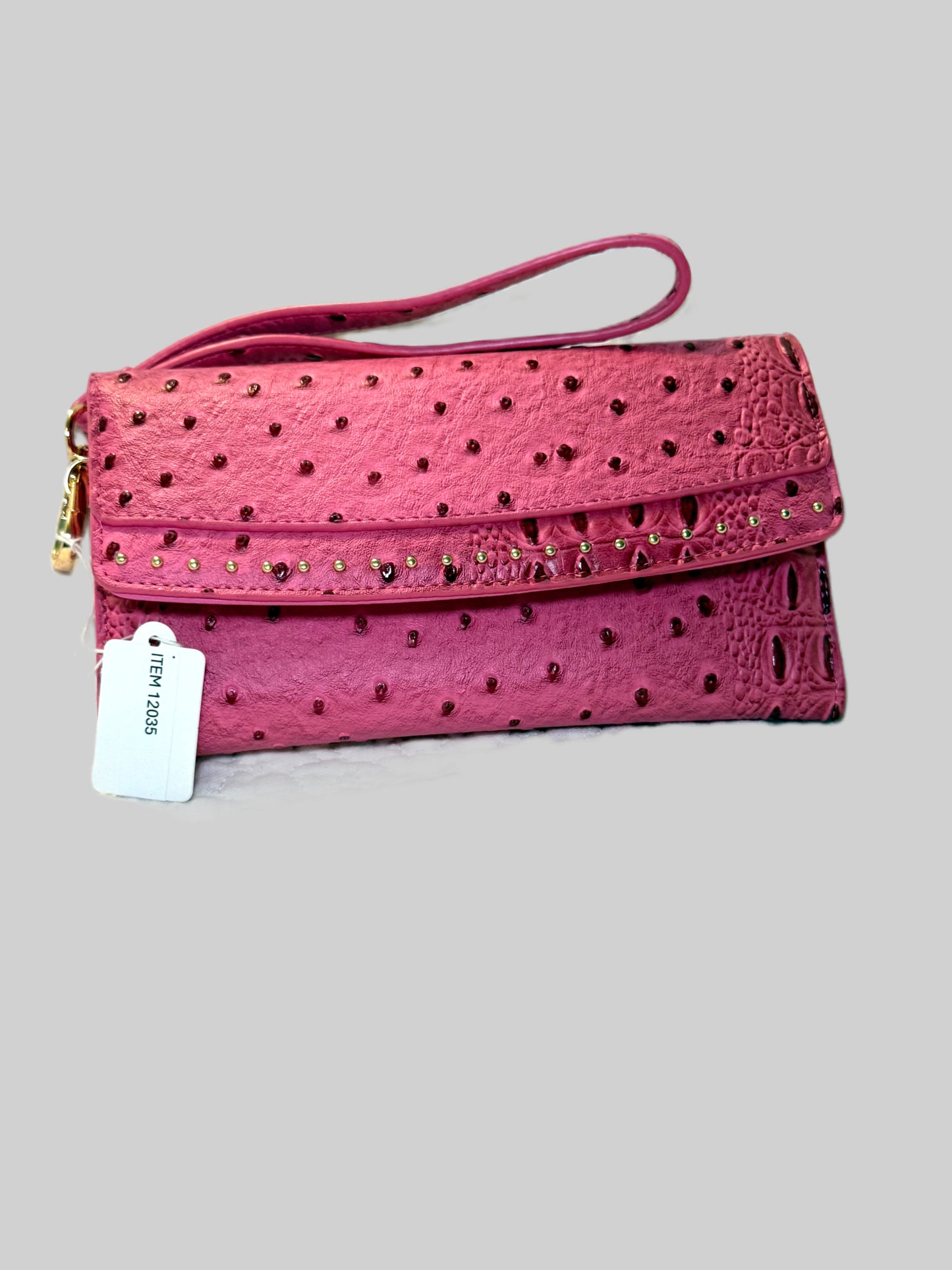 Ostrich Leather wristlet/wallet