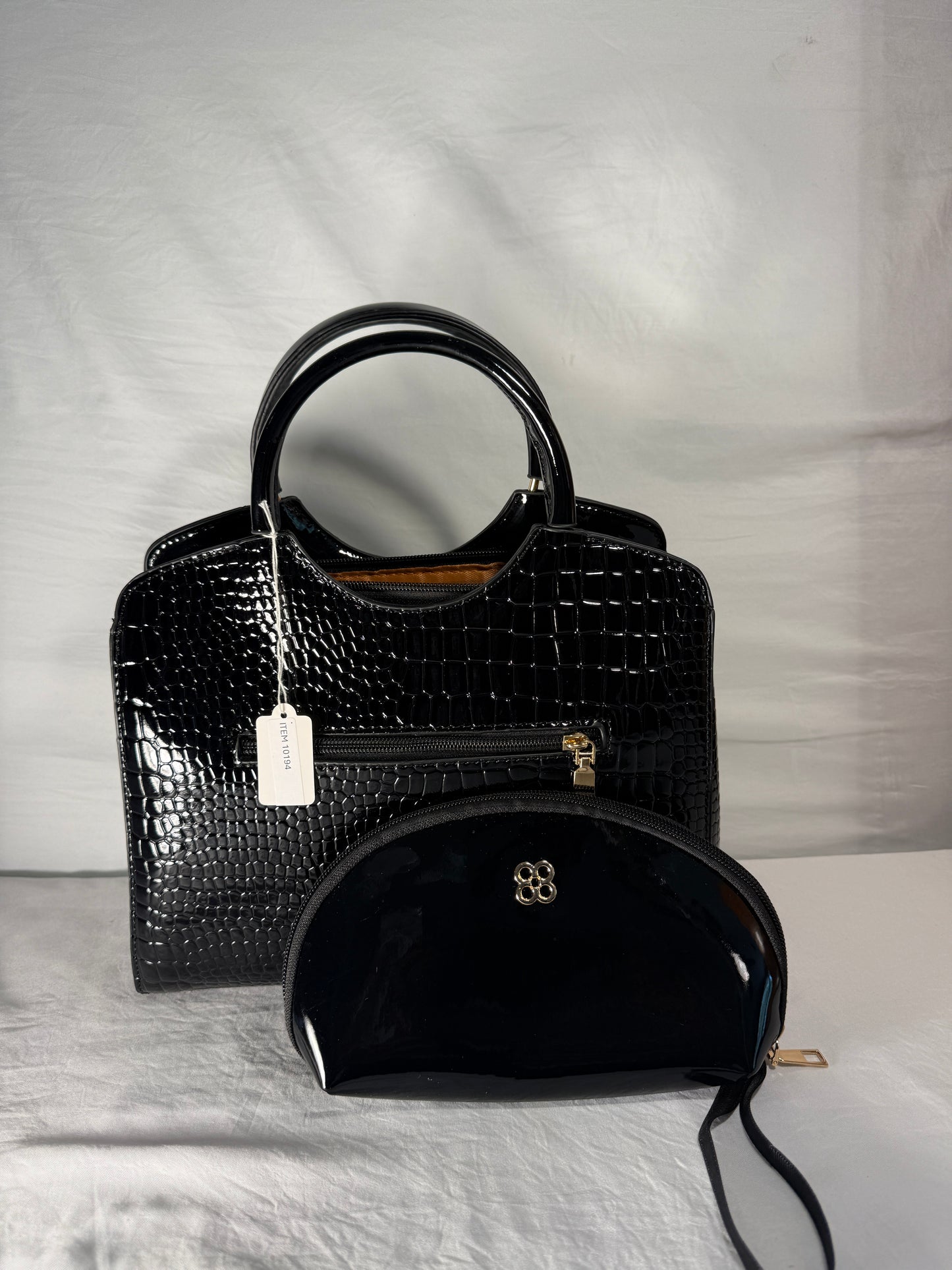 Premium Leather Shoulder Bag: Stone Pattern Crossbody