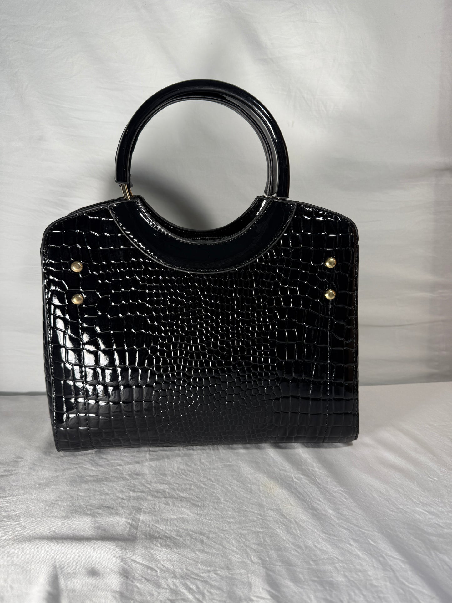 Premium Leather Shoulder Bag: Stone Pattern Crossbody