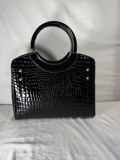 Premium Leather Shoulder Bag: Stone Pattern Crossbody