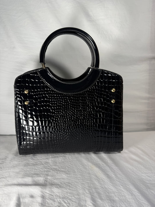 Premium Leather Shoulder Bag: Stone Pattern Crossbody