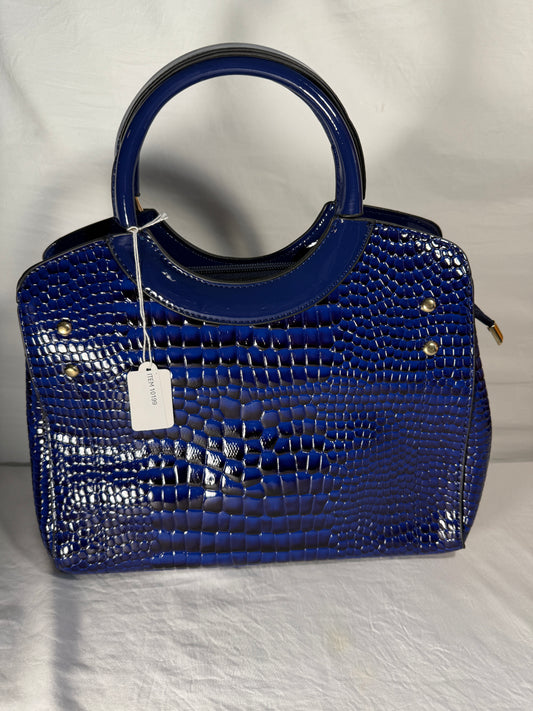 Premium Leather Shoulder Bag: Stone Pattern Crossbody