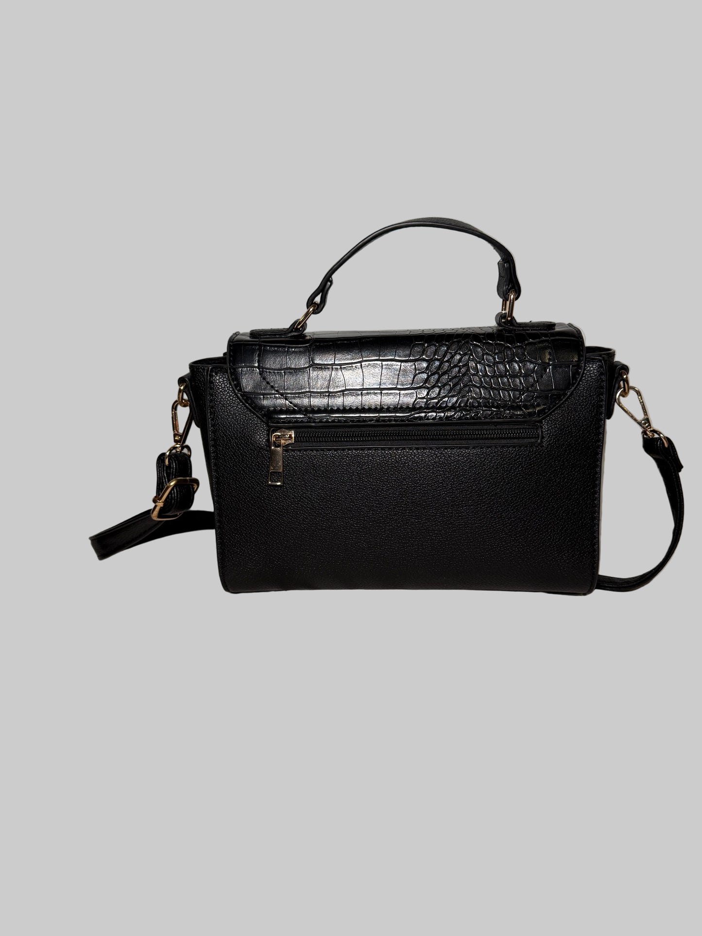 Croco Embossed Vegan Leather Women’s Satchel Shoulder Bag