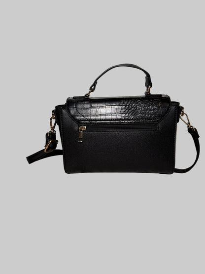 Croco Embossed Vegan Leather Women’s Satchel Shoulder Bag