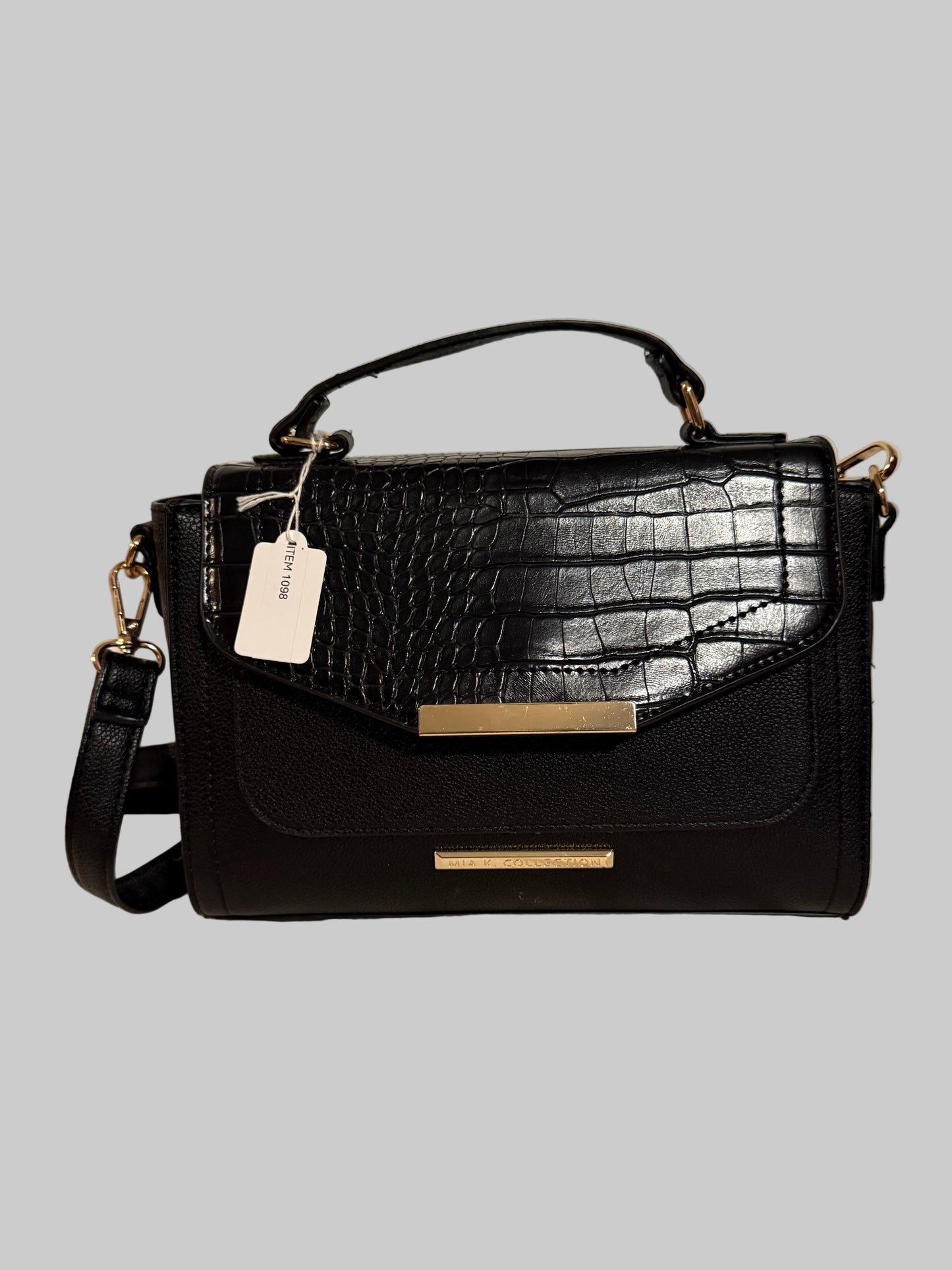 Croco Embossed Vegan Leather Women’s Satchel Shoulder Bag