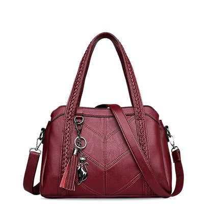 Burgundy Leather Tote/Shoulder Bag